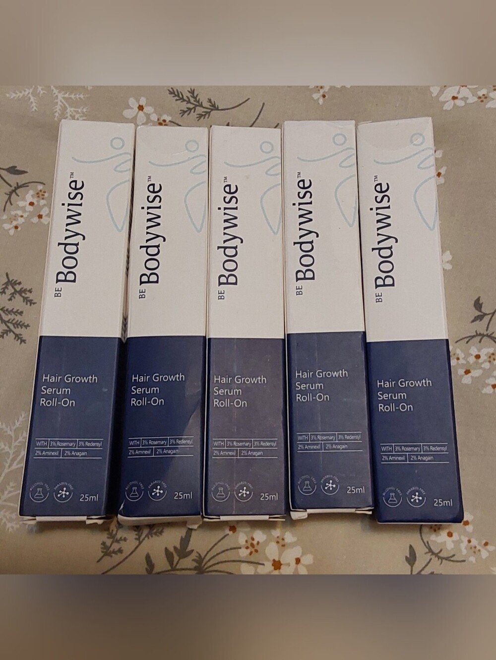 Be Bodywise Hair Growth Serum Roll-on, set of 5, 25ml